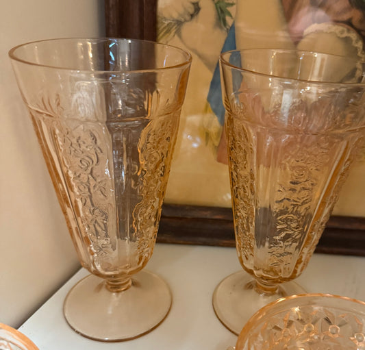 Pink Milk Shake Glasses (Pair)