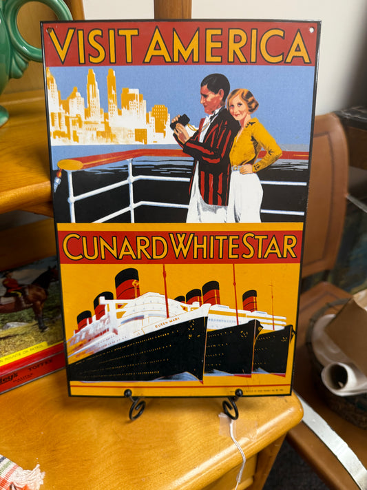 Cunard Tin Sign