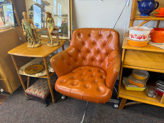 Orange Leather Armchair