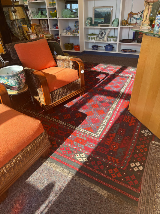Red Kilim Room Sized Rug