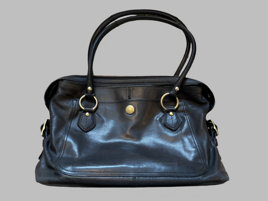 Coach Black Leather Top Handle Briefcase