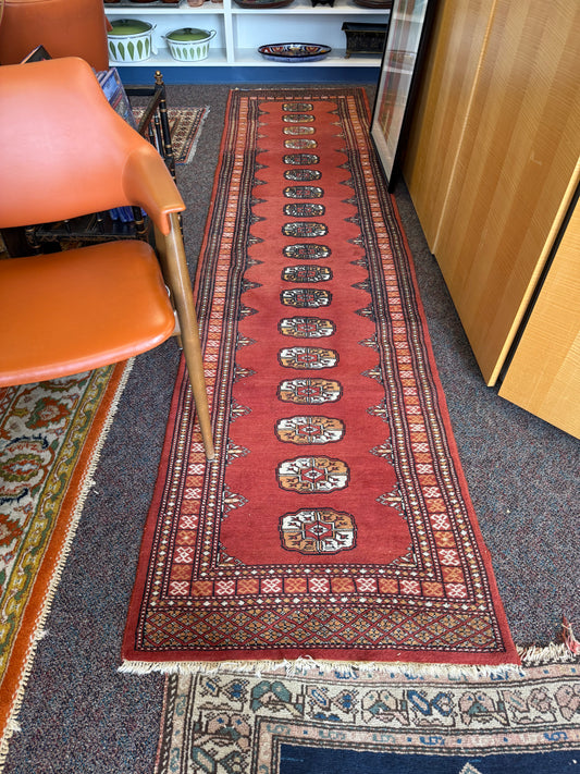 Vintage Handmade Bohkara Wool Runner