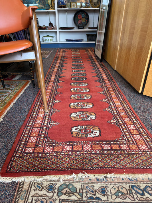 Vintage Handmade Bohkara Wool Runner
