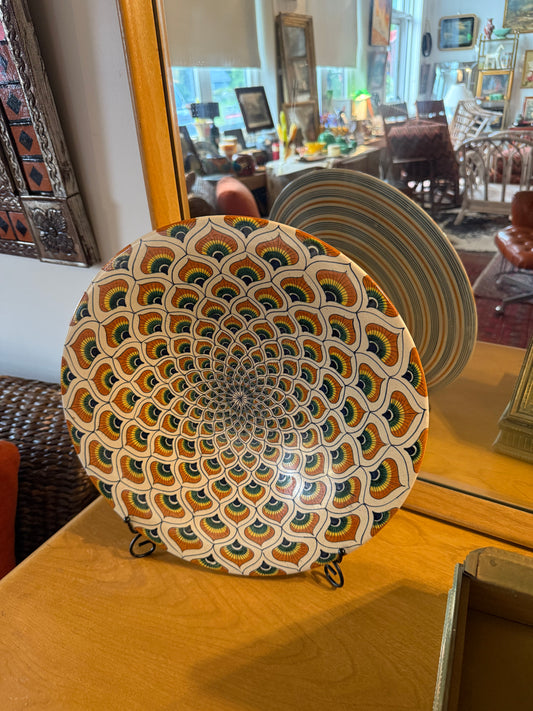 Modern Art Decorative Plate (Signed)