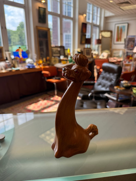 MCM Wooden Poodle