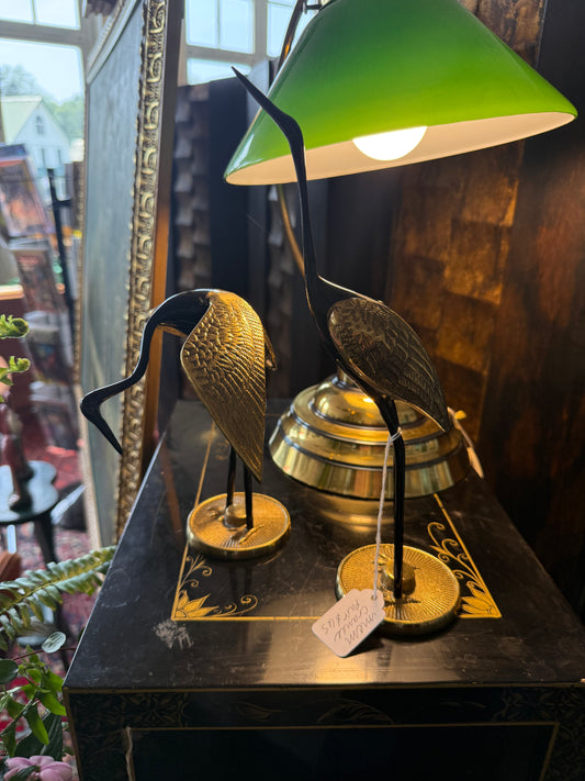MCM Black & Brass Cranes (pair)