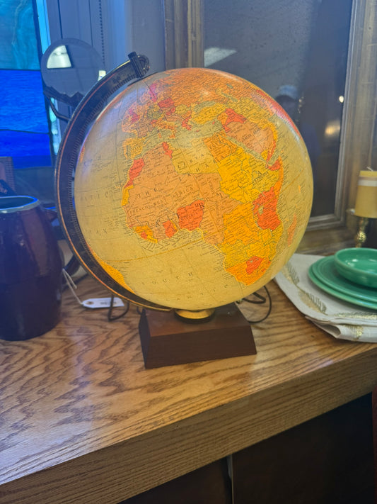 Replogle glass light up world globe