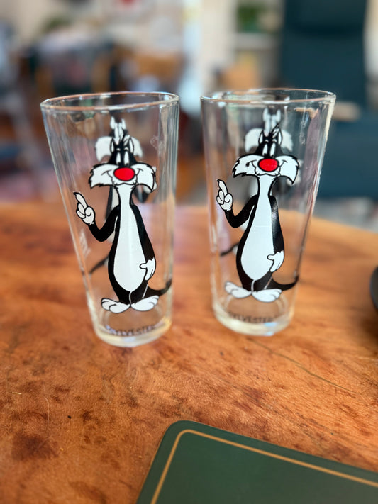 Looney Toons Glass- Sylvester