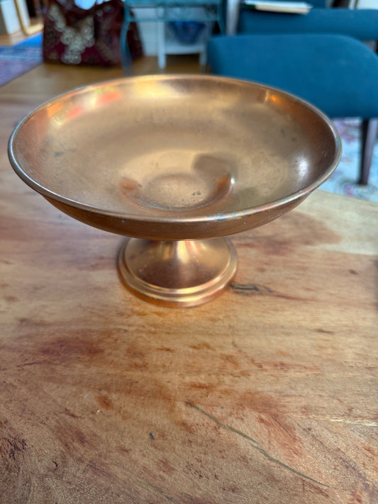 Copper Pedestal Dish