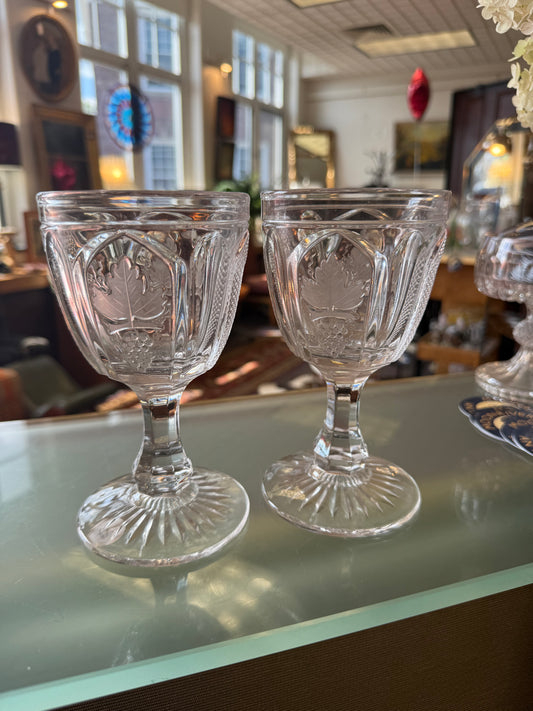 EAPG 1800s Grape Glasses -Pair