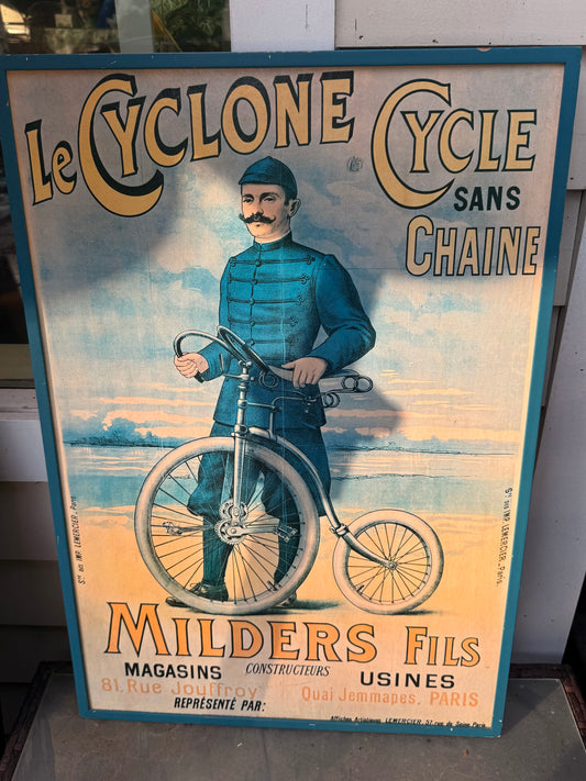 Vintage Cyclist Advertisement Poster