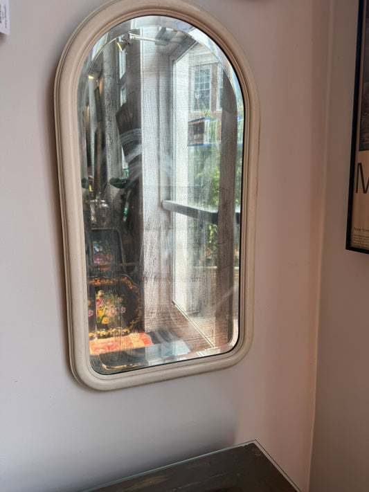 Antique White Framed Mirror