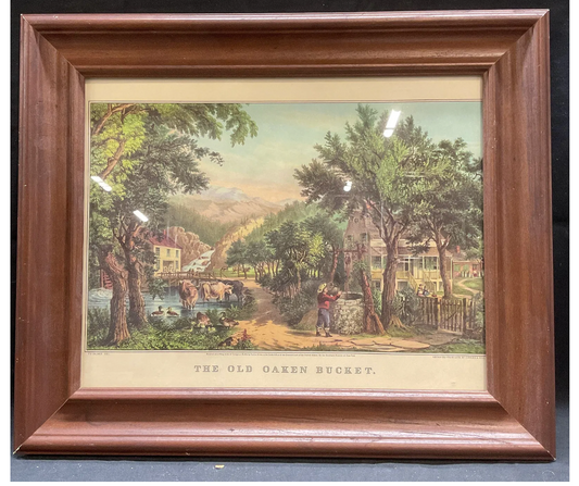 Framed Currier & Ives Life in the Country Litho
