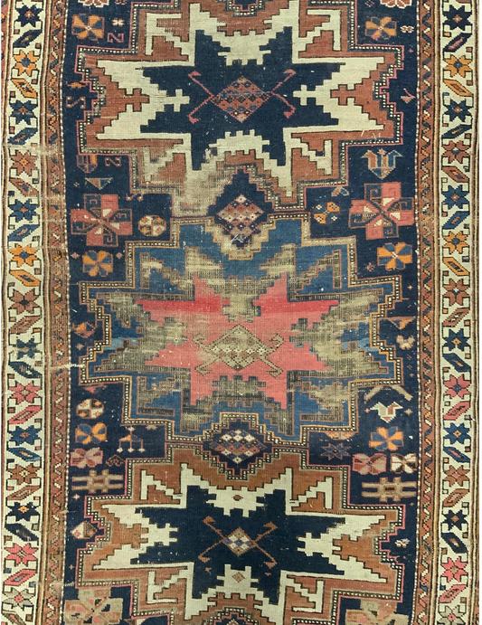 Vintage Handmade Wool Turkish Area Rug