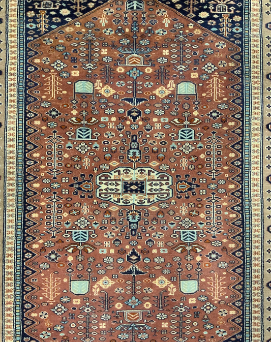Vintage Handmade Persian Oushak Wool Area Rug