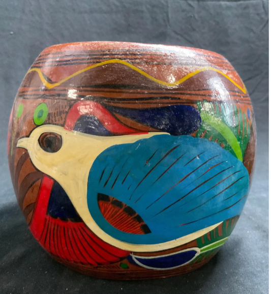 Hand Painted Mexican Ceramic Planter (#2)