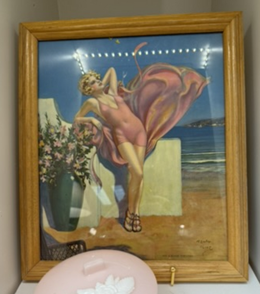 Art Deco Pink Lady Print
