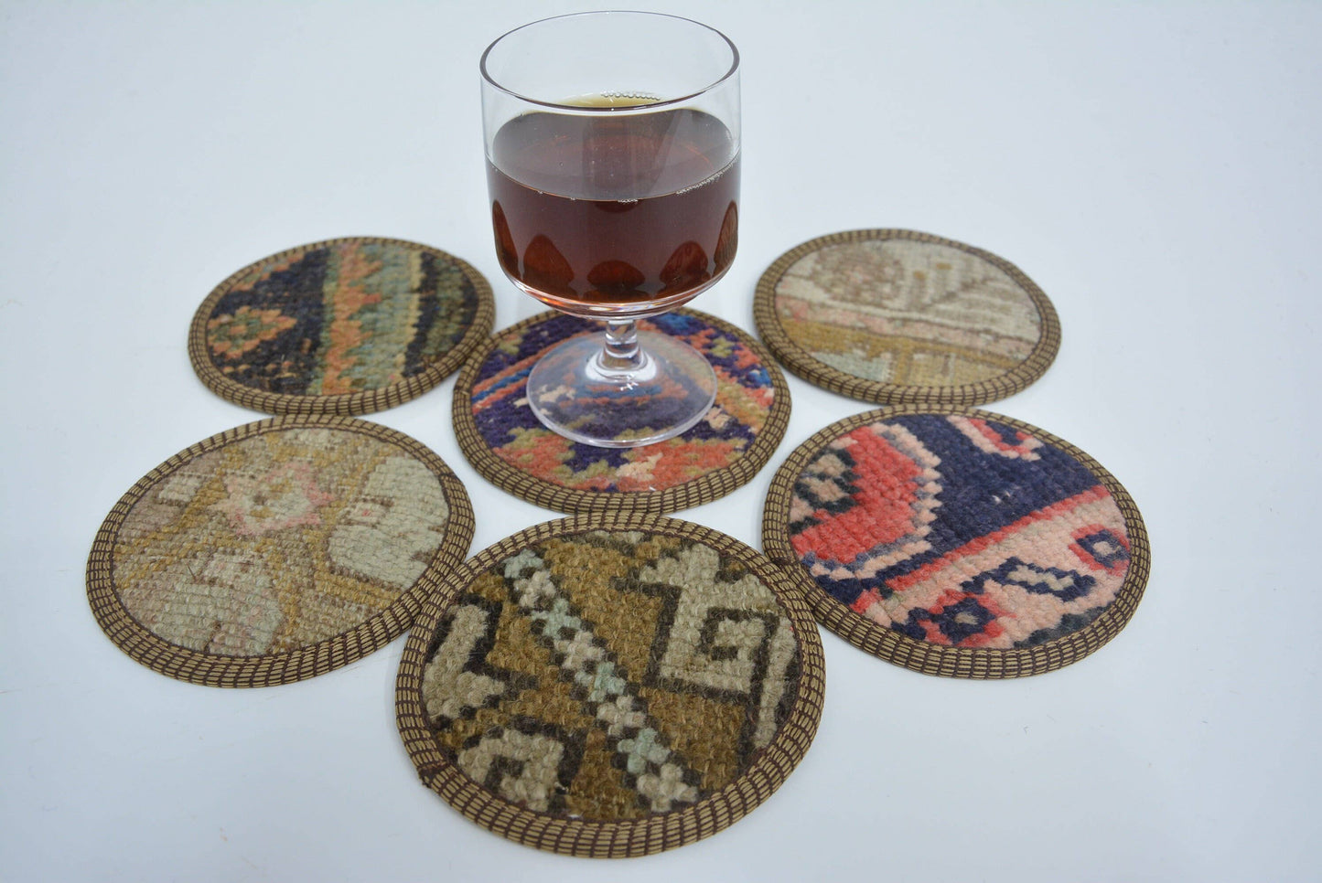 Drink Coaster Set - Tribal, Ethnic, Kitchen Decor Gift