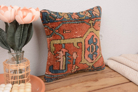 Turkish Kilim Handmade Vintage Designer Cushion 12x12