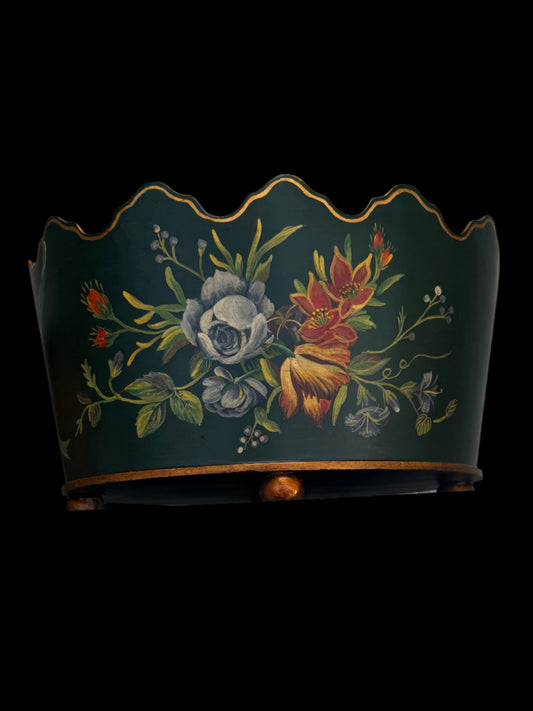 Wooden Painted Planter